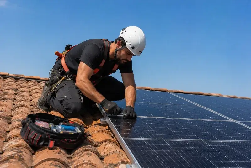 Maintenance et monitoring de panneaux solaires à Cambounès